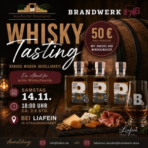 Whiskytasting Samstag 14. November 2026 - 18.00 Uhr @Liafein in Straubenhardt